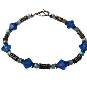 Women’s Blue Crystal Bead Bracelet